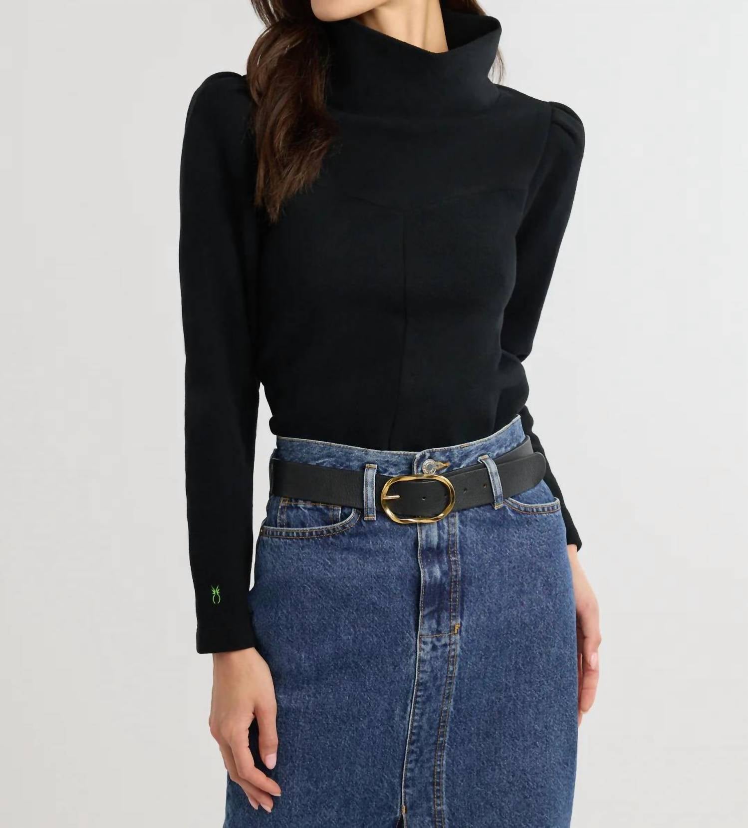 Dudley Stephens - Camilla Puff Sleeve Turtleneck Top