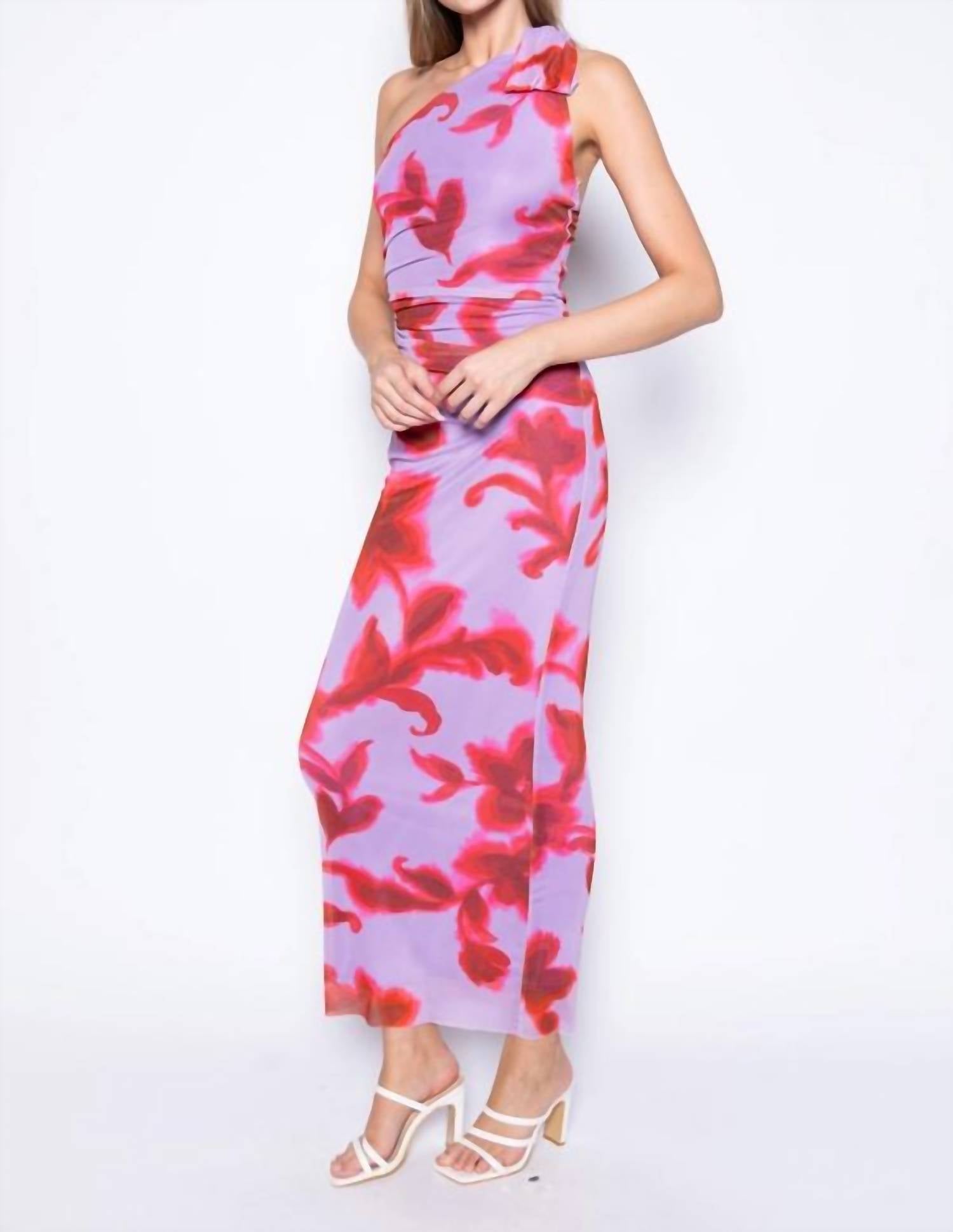 Fore Collection - One Shoulder Scarf Maxi Dress