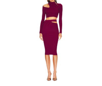 Michael Costello - Annalisa Cutout Knit 2-piece Set