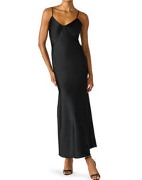 STEVE MADDEN Myla Maxi Slip Dress in black - women's dress