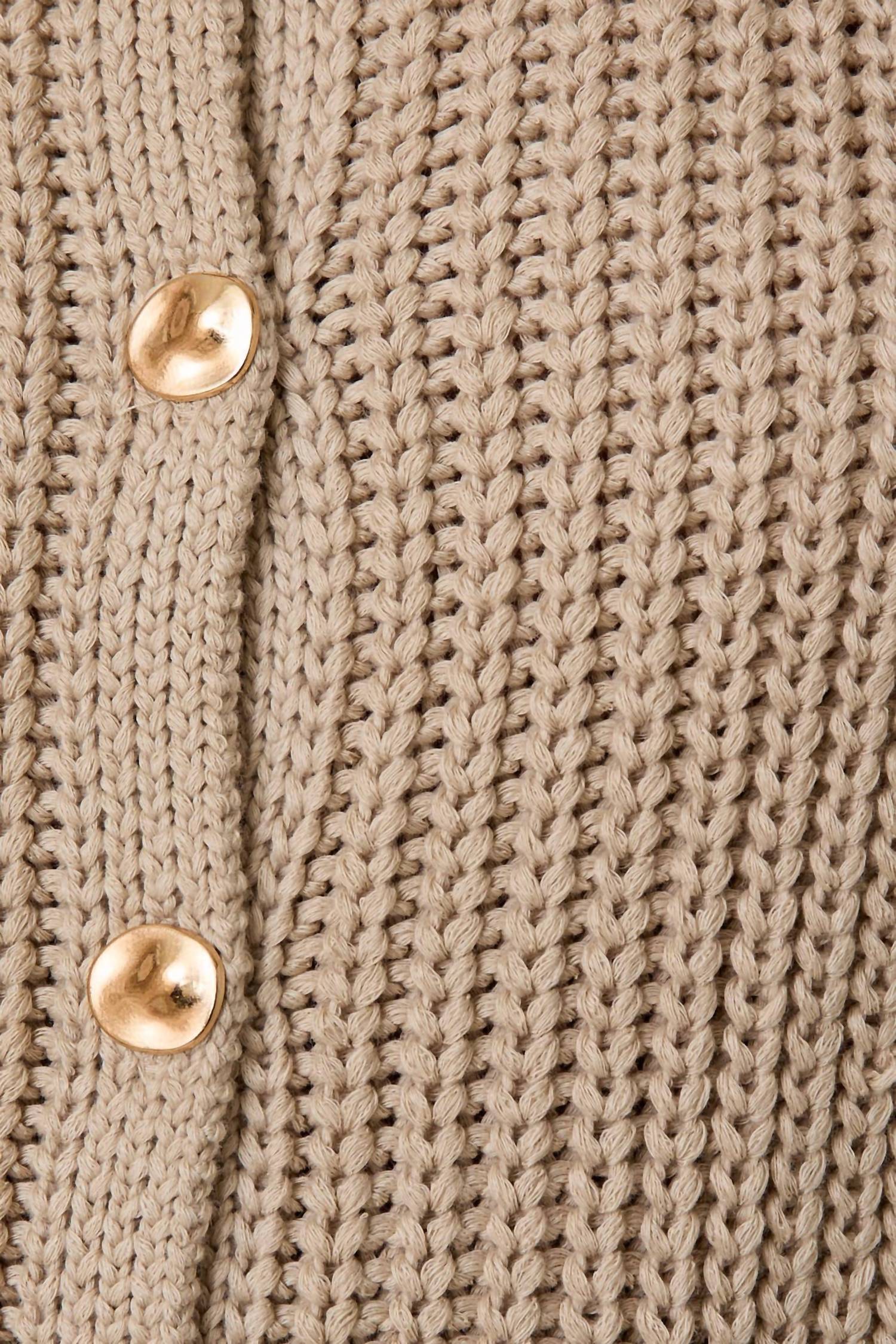 Le Lis - Relaxed Button Down Chunky Sweater Vest