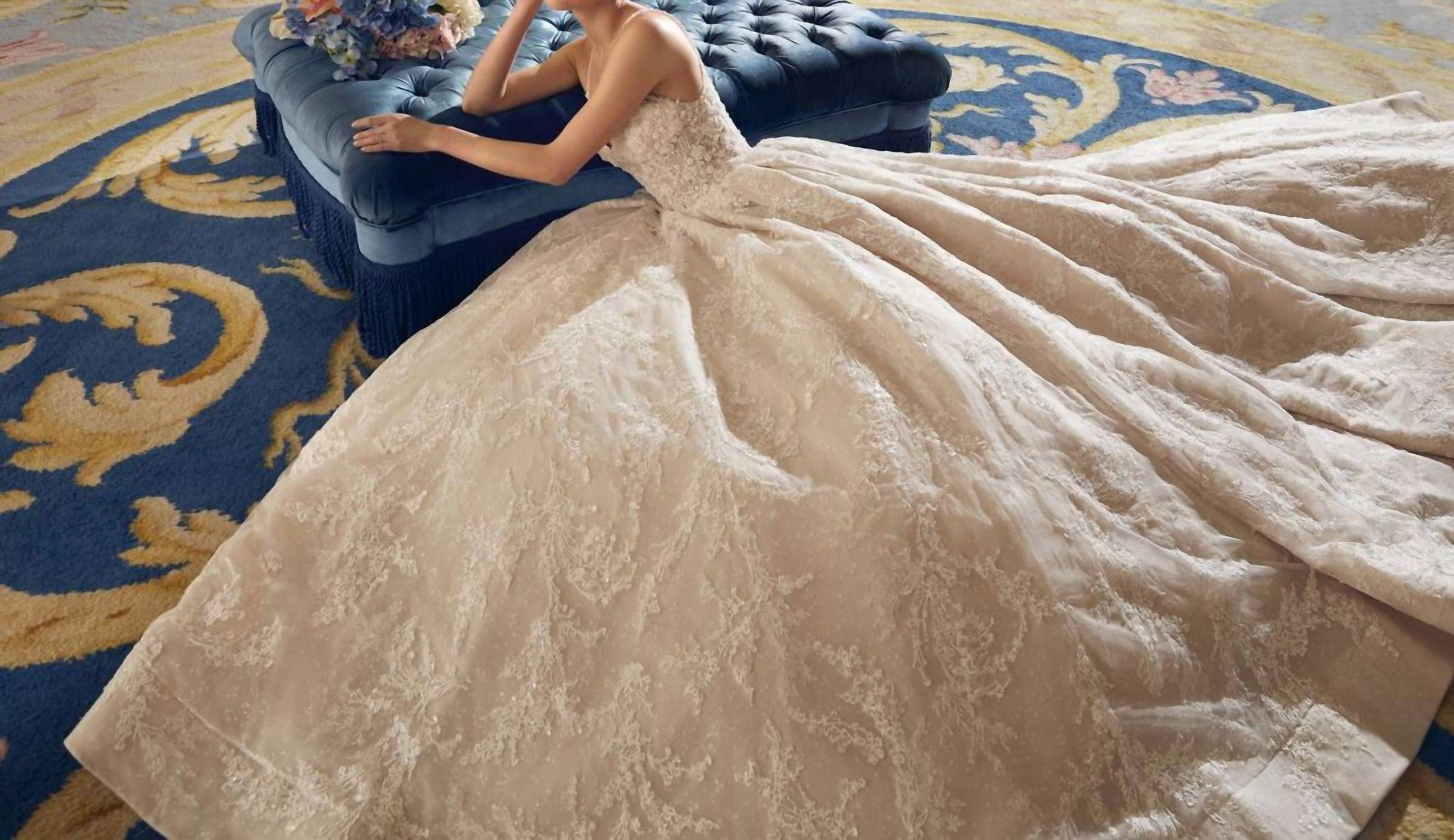 Demetrios - Eva Beaded Straps Gown