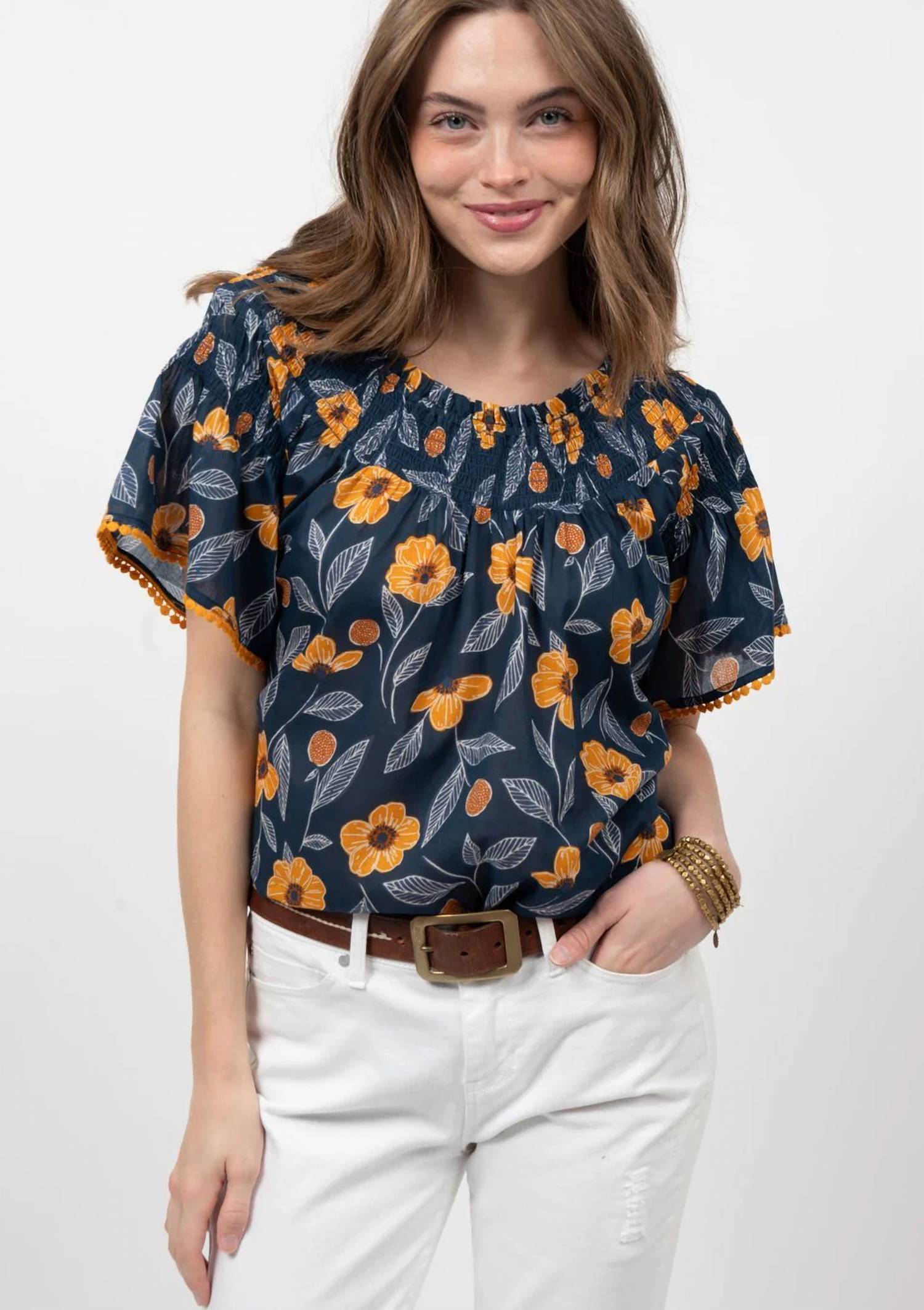 Ivy Jane - Smocked Sunflower Top