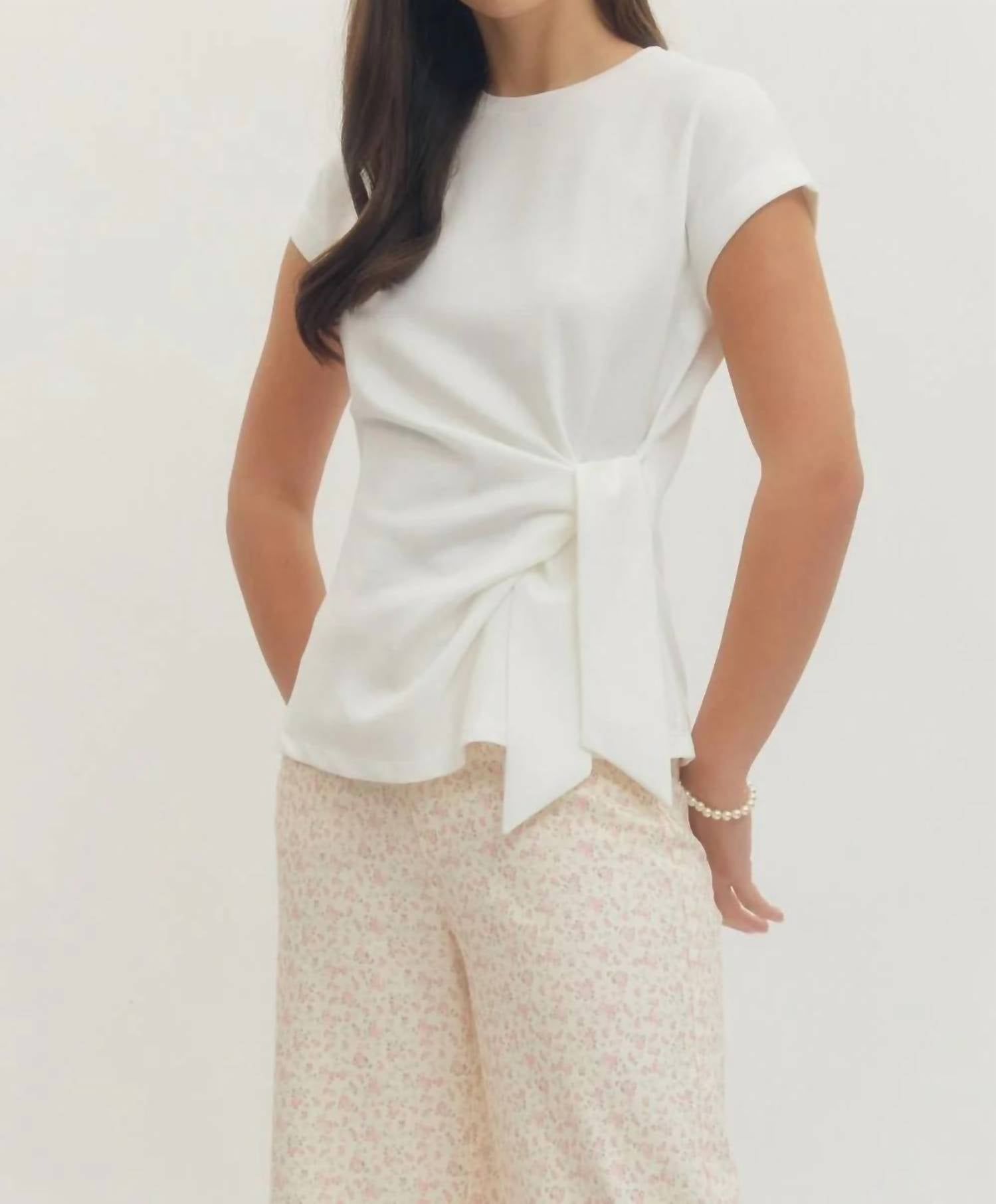 Entro - Lassic Tie Detail Top
