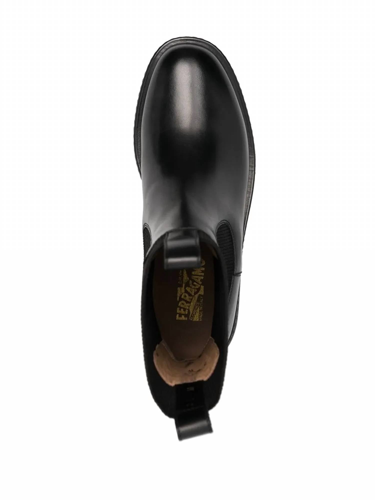 Salvatore Ferragamo - Women's Cleated-sole Leather Chelsea Boots