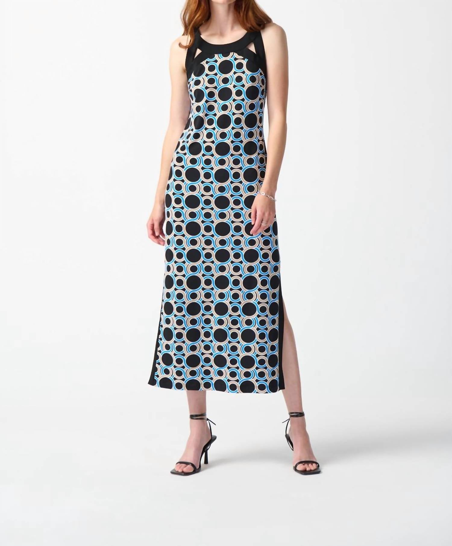 Joseph Ribkoff - Cut-out Neck Maxi Dress