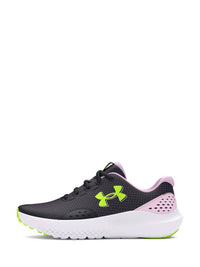 UNDER ARMOUR Girls Surge 4 Running Shoes in black pink - kids' sneaker - detail view