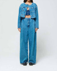 Etica - Raven Pleated Wide Leg Jean