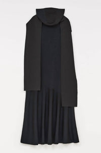 Jil Sander Women's Sleeveless Dress With Tie Collar in black - women's dress - detail view