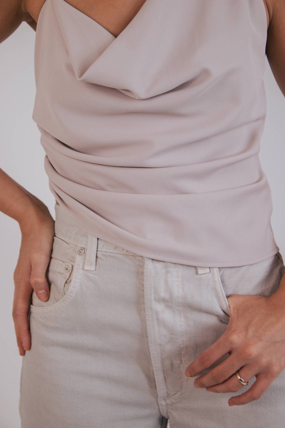 The Sei - Ruched Cowl Top