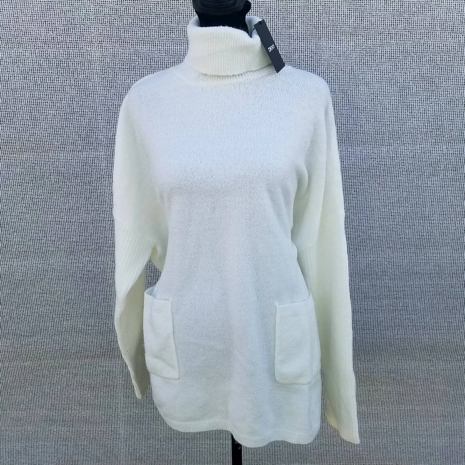 Dkny - Turtleneck Acrylic Blend Oversized Sweater