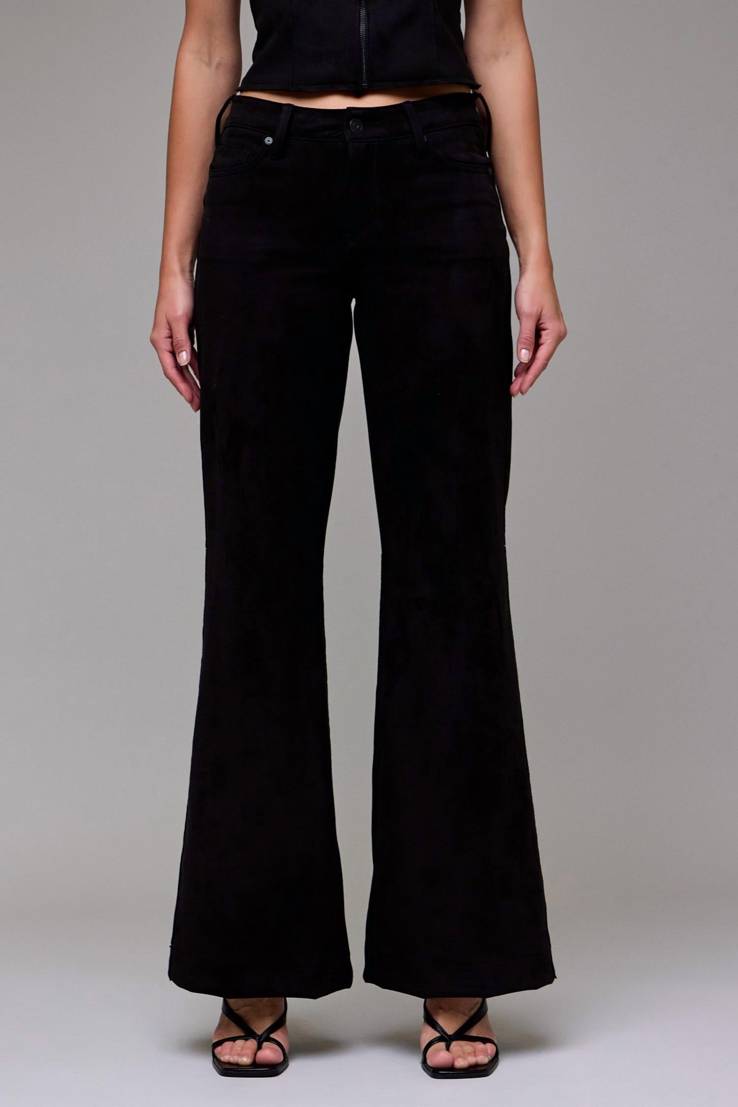 Hidden - Suede Flare Pants