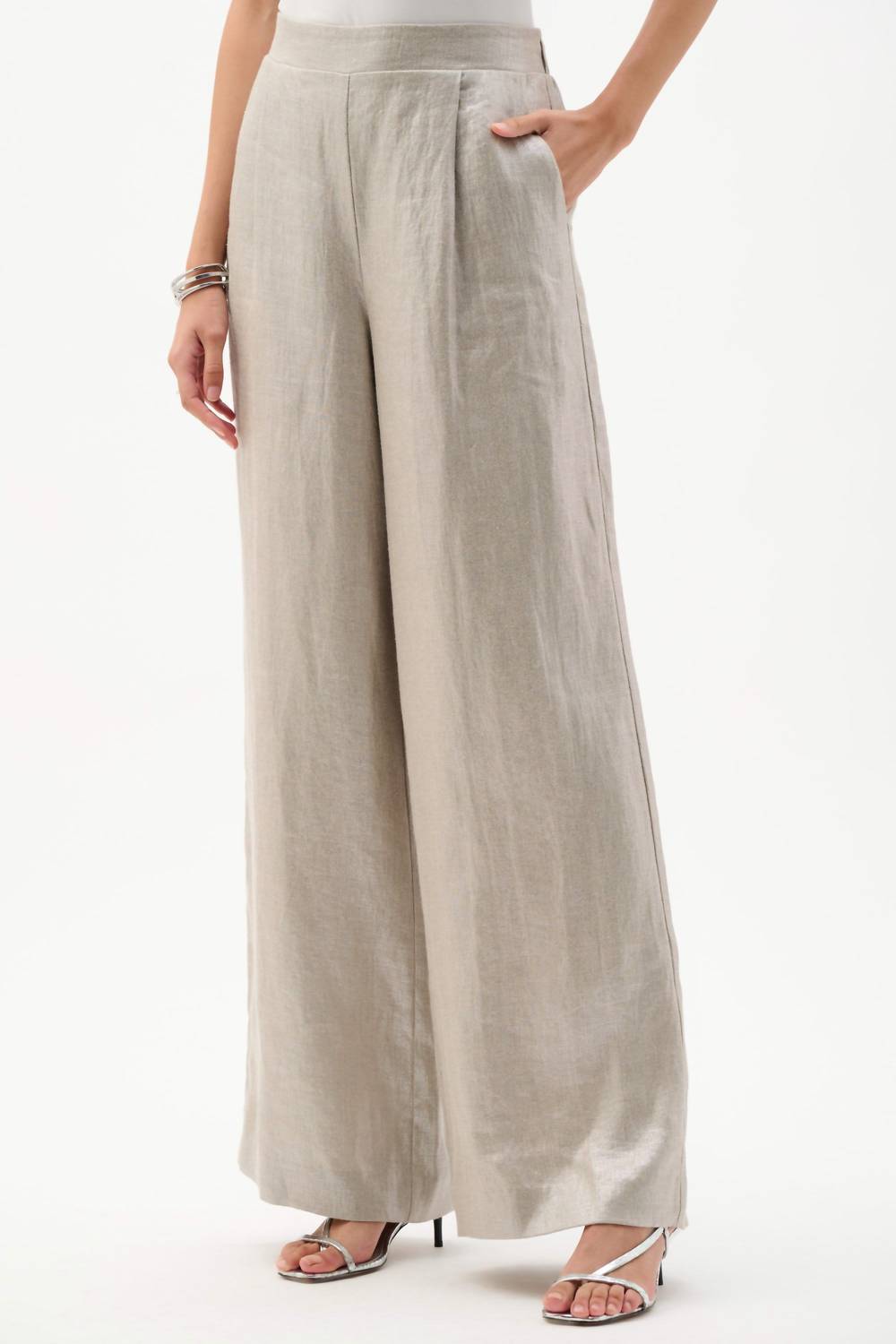 Joseph Ribkoff - Foiled Linen Wide Leg Pants