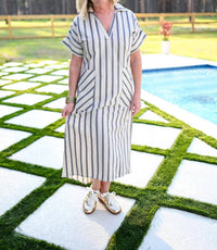 Starkx - Linen Stripe Elaine Dress