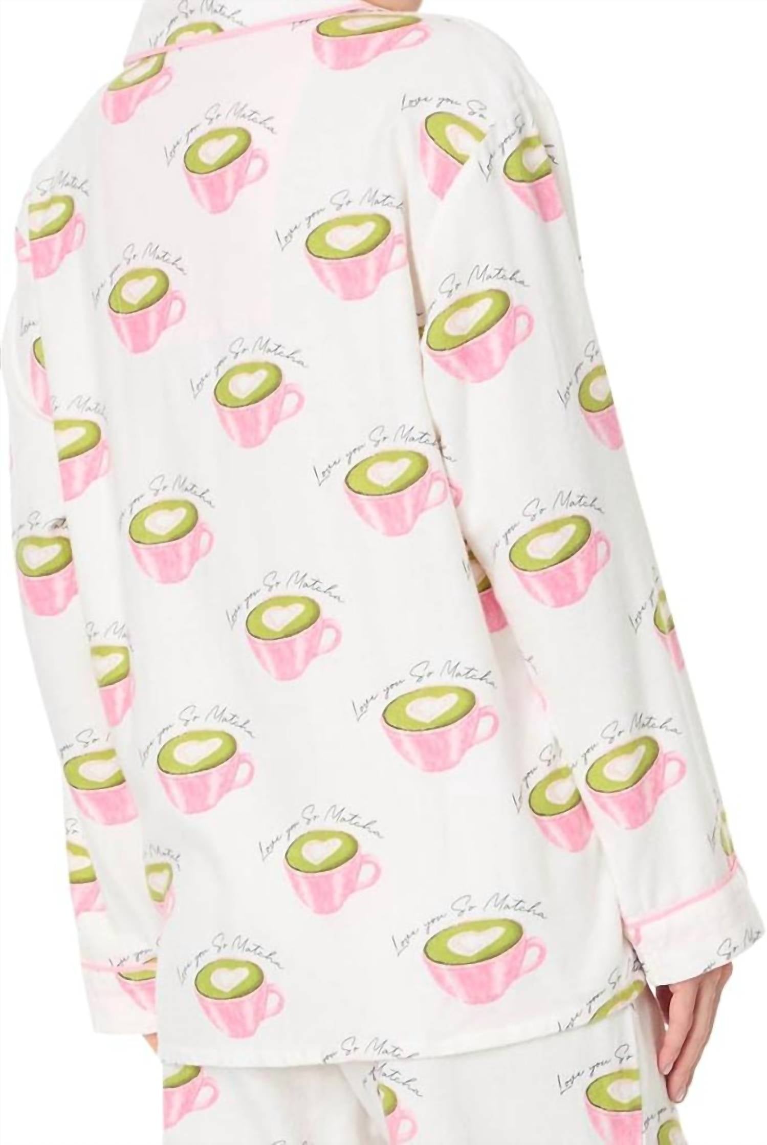 Pj Salvage - Flannels Love You So Matcha Pajama Set