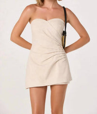 Astr - Haralda Linen Strapless Mini Romper