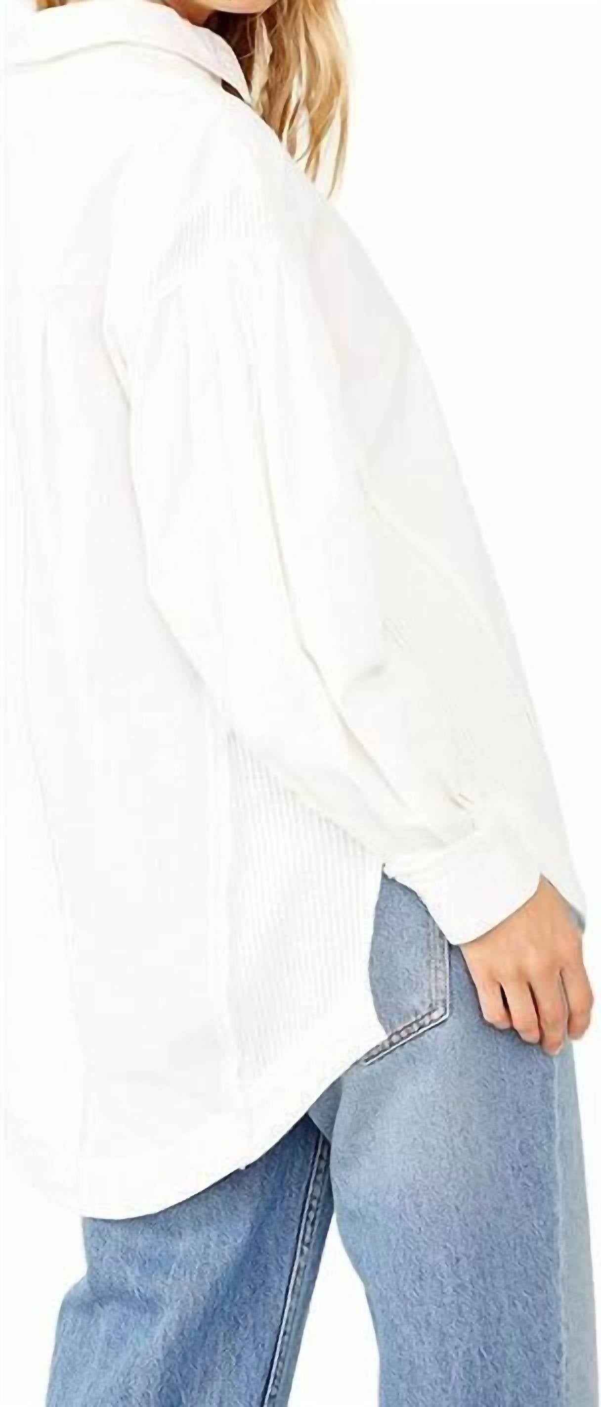 Free People - Cool & Clean Button Down Solid Shirt