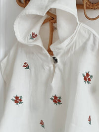 Ada Baby - Floral Organic Muslin Poncho For Baby And Toddlers