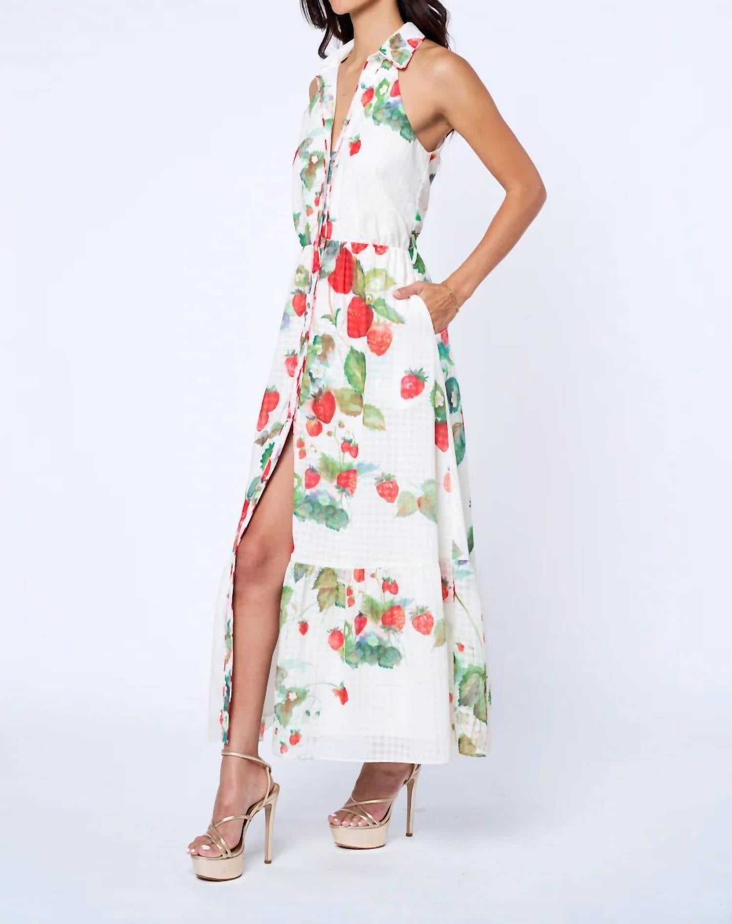 Ciebon - Halter Tiered Midi Dress