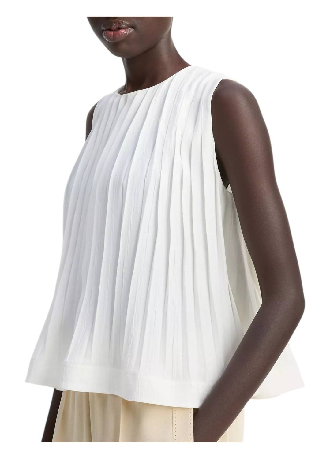 Vince - Pleated A-line Top
