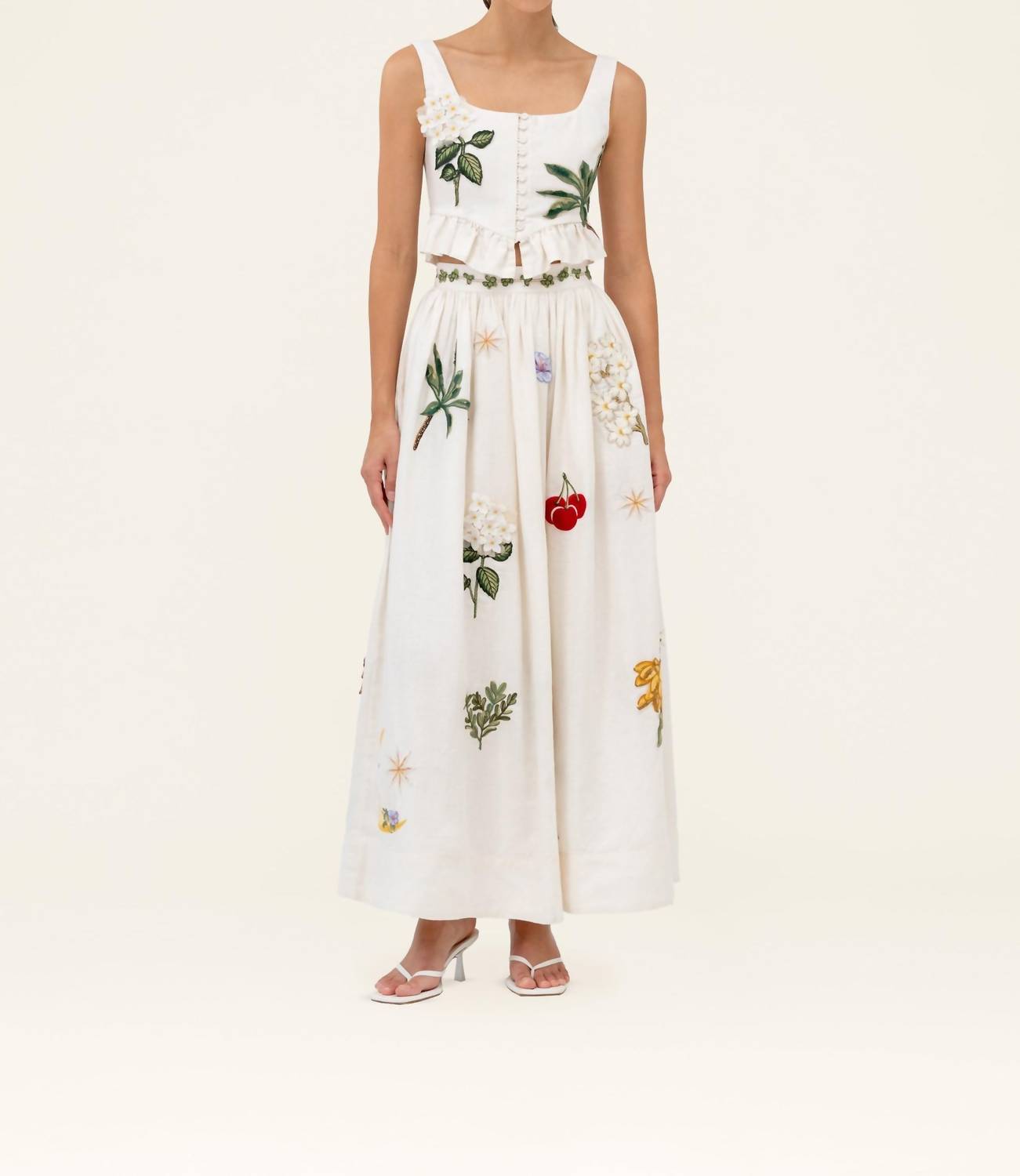 Agua By Agua Bendita - Eslabon Wild Embroidered Sleevelss Vest Top