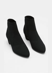 Eileen Fisher Women's Purl Stretch Bootie in black - women's shoe - detail view