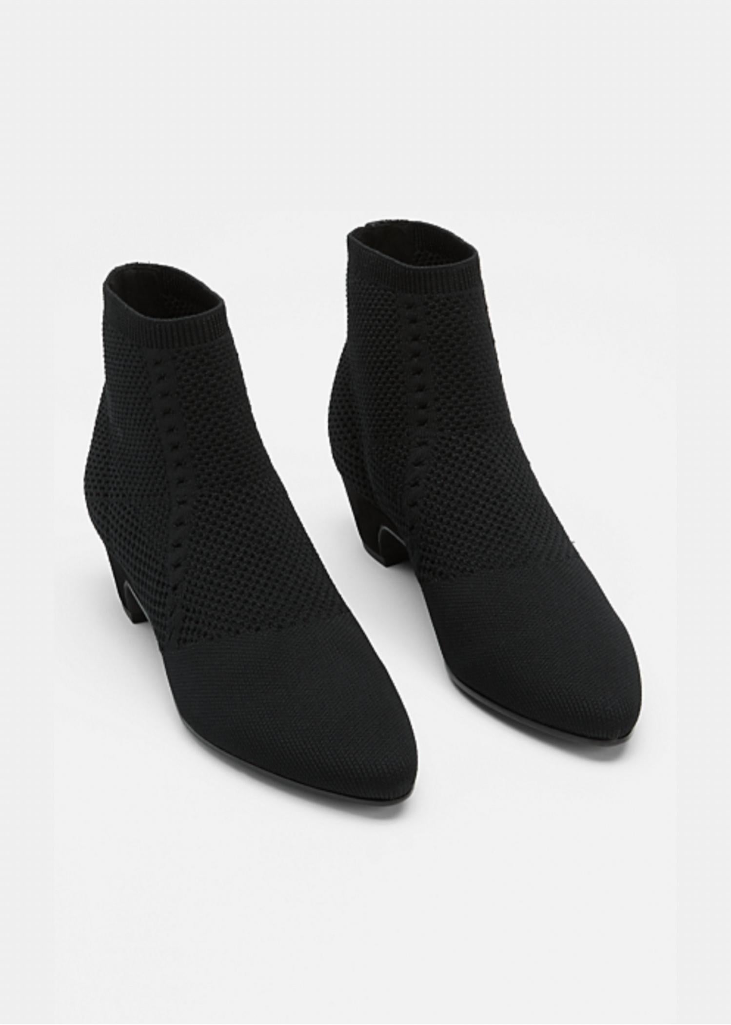 Eileen Fisher Women's Purl Stretch Bootie in black - women's shoe - detail view