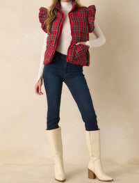 Jodifl - Tartan Plaid Puffer Vest