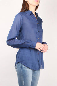 forte forte Voile Shirt in indaco - women's shirt - detail view
