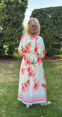America & Beyond - Short Sleeves Midi Dress