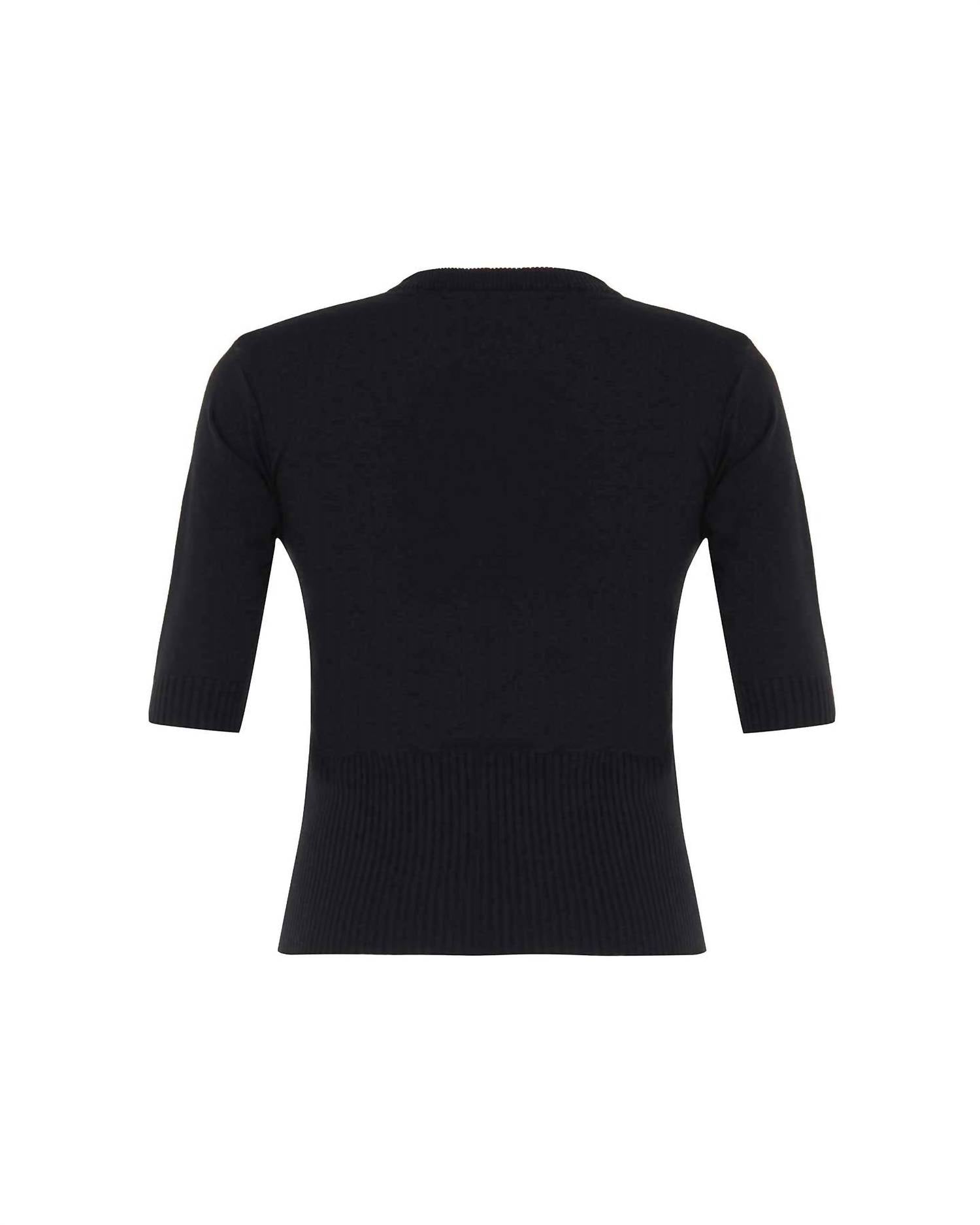Theo The Label - Women's Nomia Ribbed Waist Crew Sweater Top