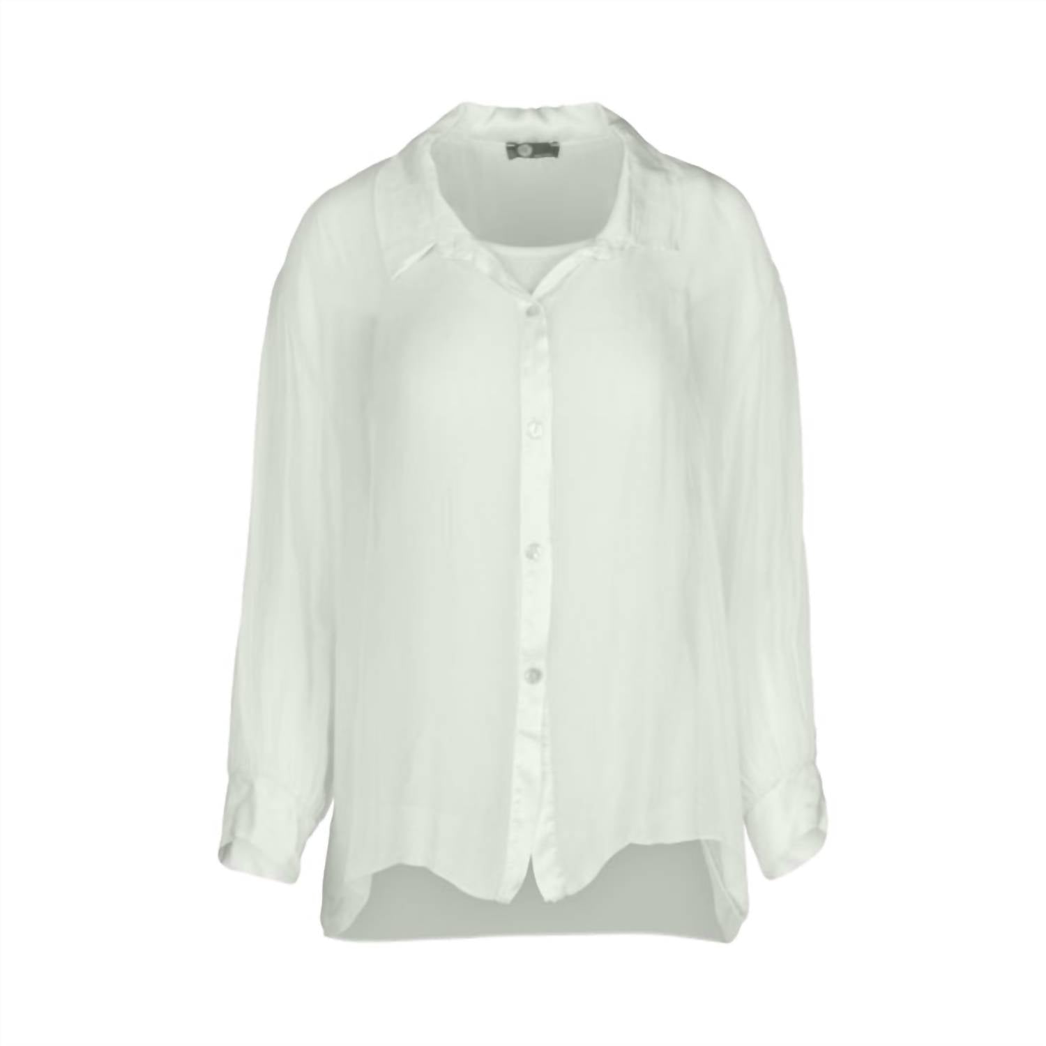 Made In Italy - Silk Blouse And Tank Set