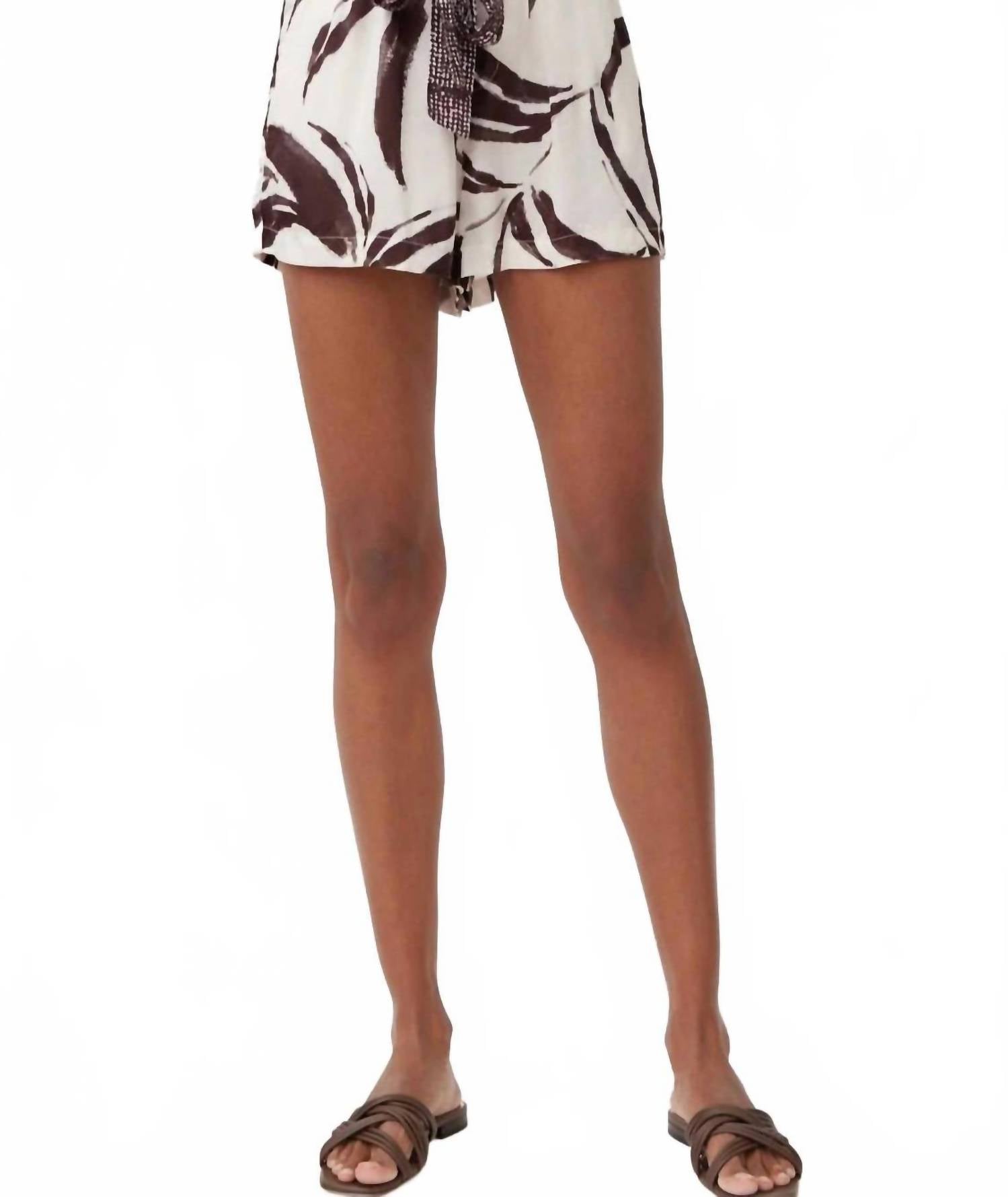 Bella Dahl - Women's Ruffle Waist Contrast Tie Short
