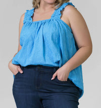 Emily Lovelock - Silvia Sleeveless Square Neck Top - Plus