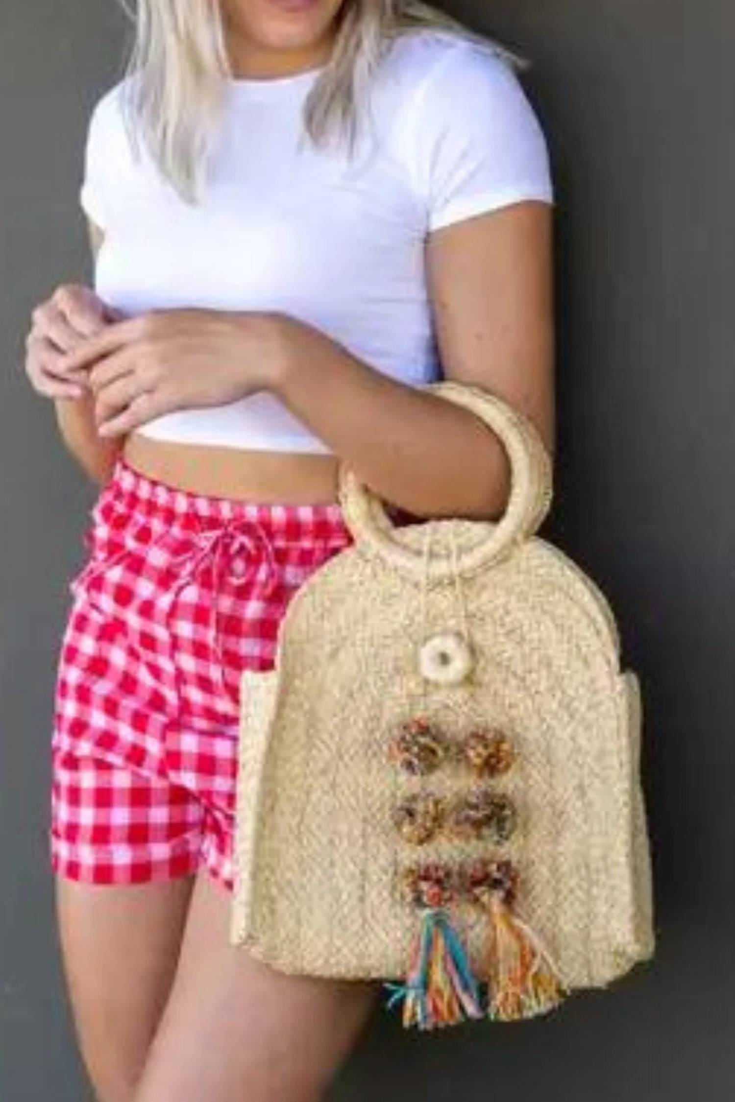 Shebobo - Women's Mission Braided Straw Handbag