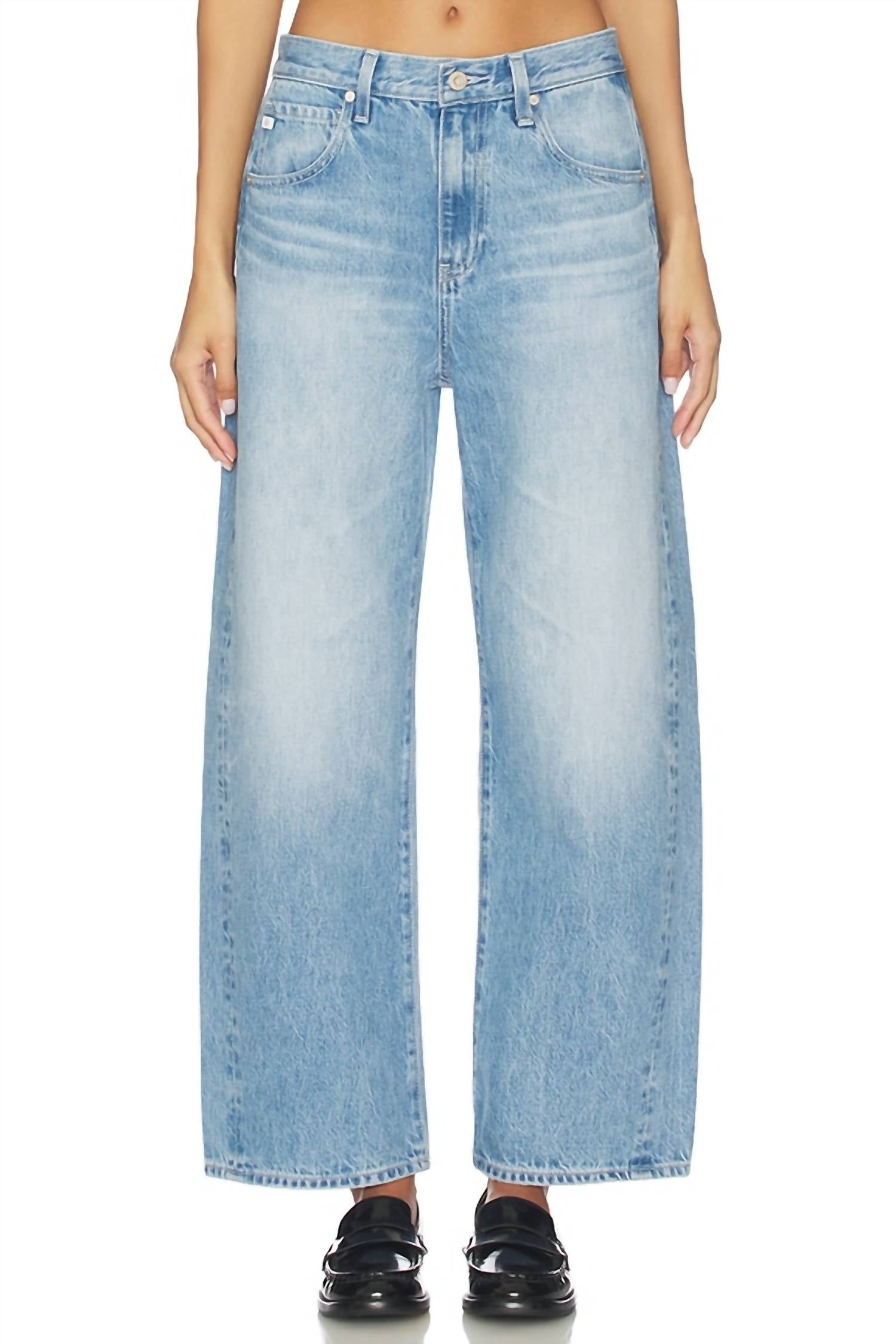 AG Jeans Hattie High Rise Barrel Jeans in blueprint - women's jeans