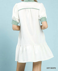 umgee French Terry Baby-Doll Dress in white - women's dress - view 5