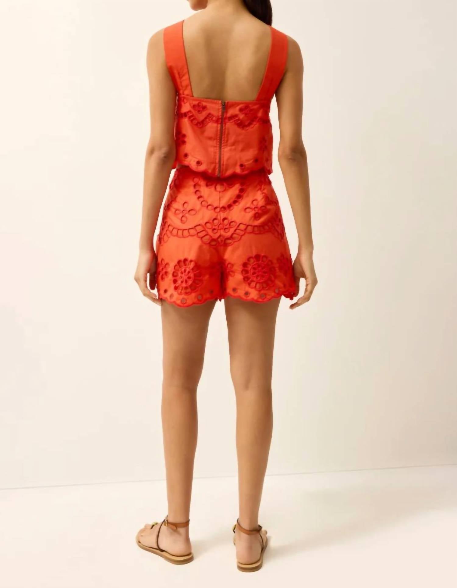 Marie Oliver - Fable Shorts With Scalloped Hem