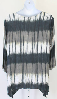 Modesce - Women's Tie Dye Shark Bite Hem Tunic - PLUS