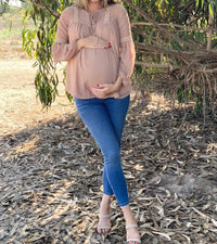 Liv Maternity - Swiss Dot Lace Blouse