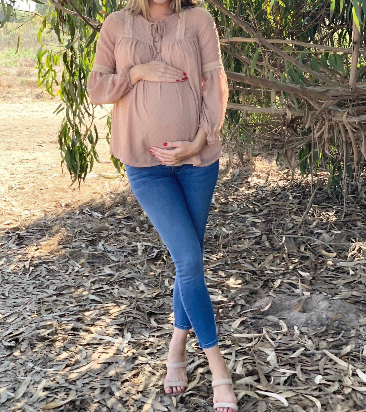 Liv Maternity - Swiss Dot Lace Blouse