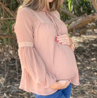 Liv Maternity - Swiss Dot Lace Blouse
