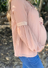 Liv Maternity - Swiss Dot Lace Blouse