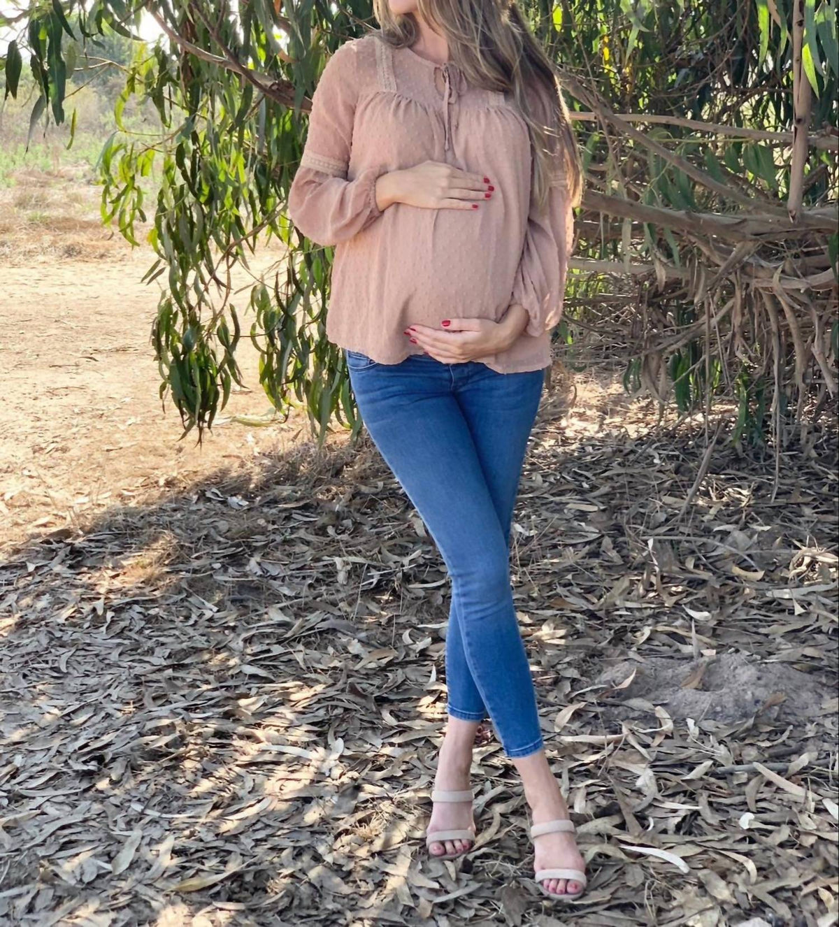 Liv Maternity - Swiss Dot Lace Blouse