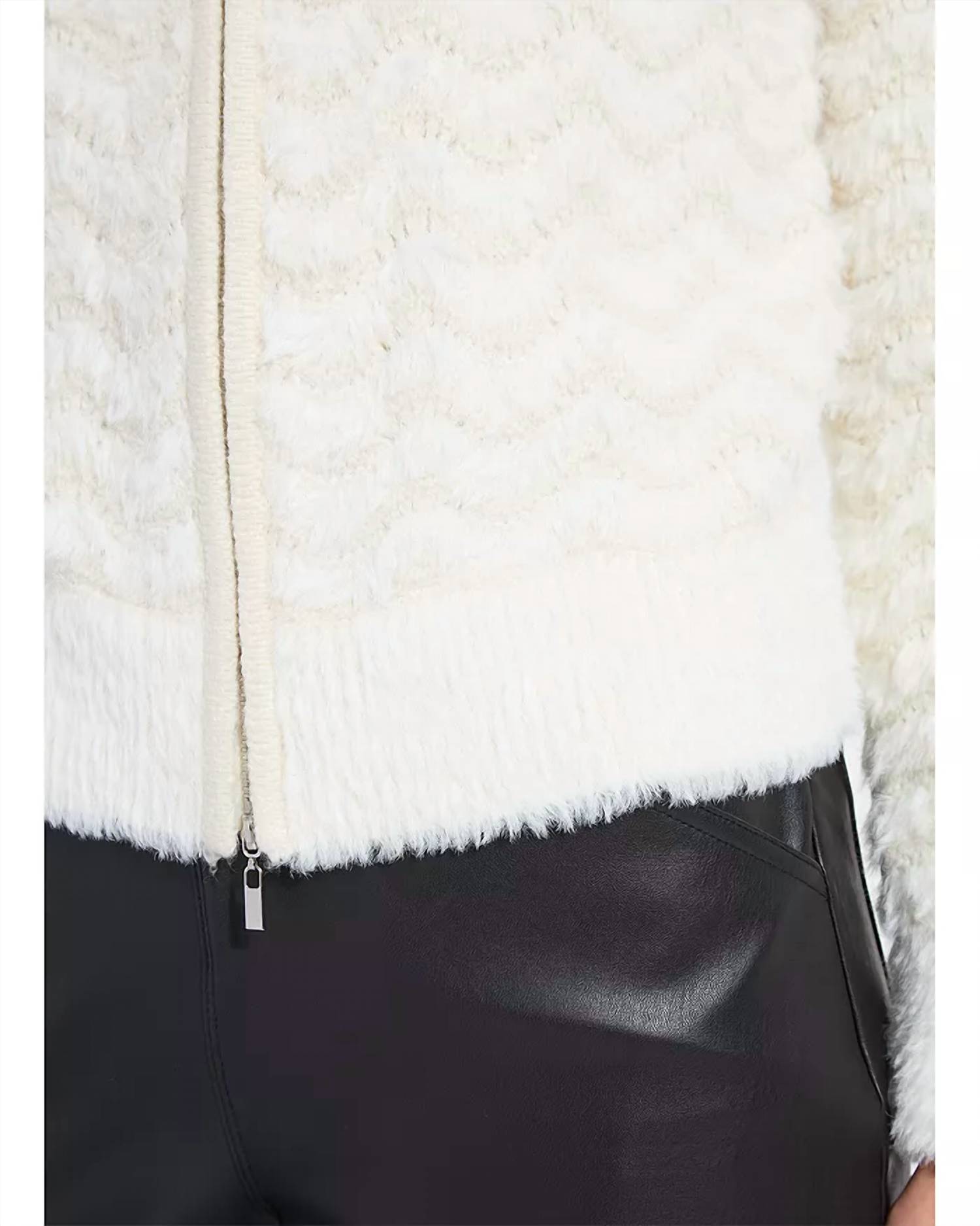 Lysse - Ivanna Zip Front Knit Bomber Jacket