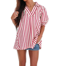 Umgee - Women's Easy Tide Stripe Top