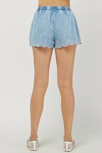 needii Let It Unfold Shorts in denim - women's shorts - alternate view