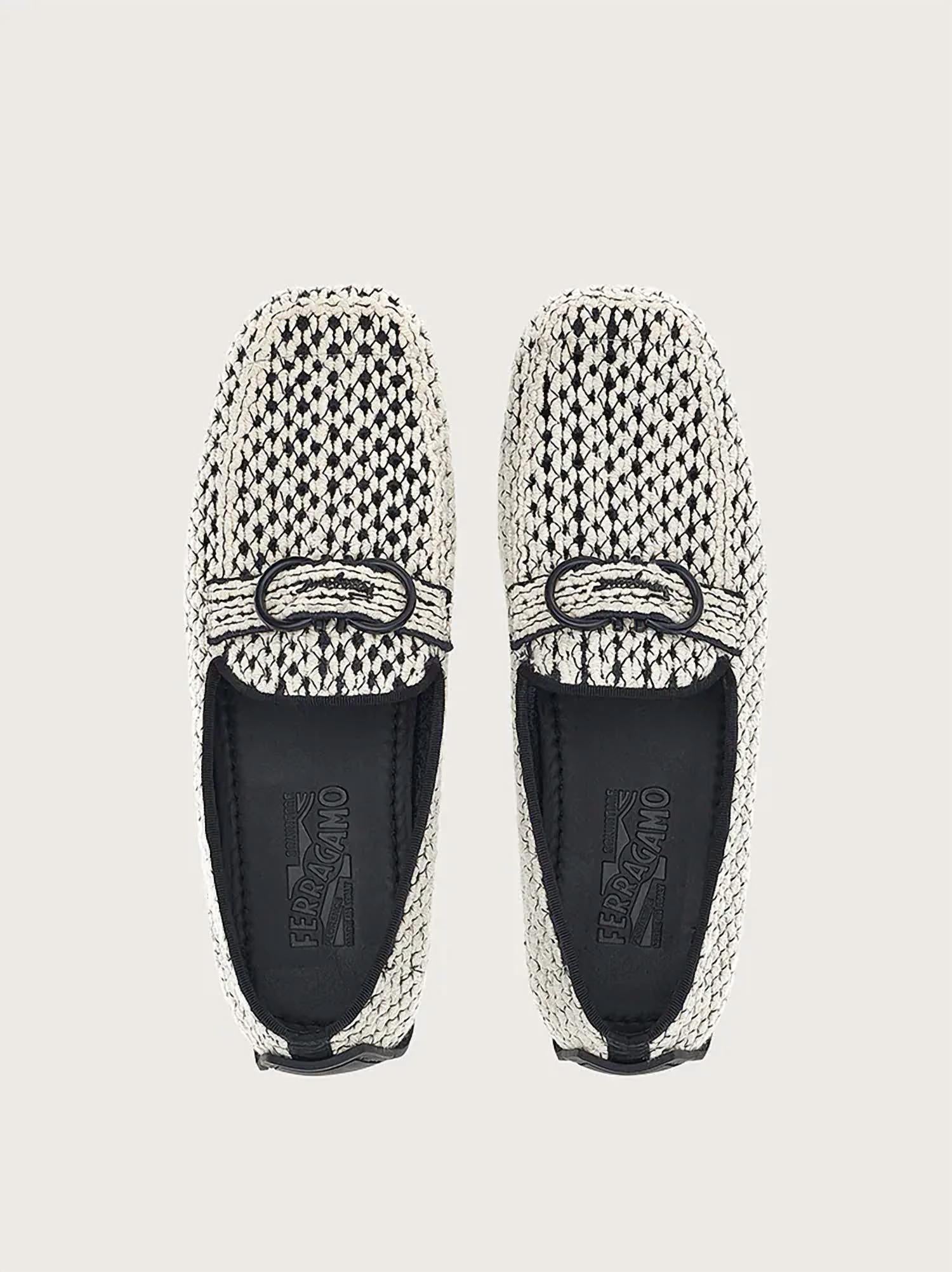 Salvatore Ferragamo - Men's Driver Gancini Crochet Shoes