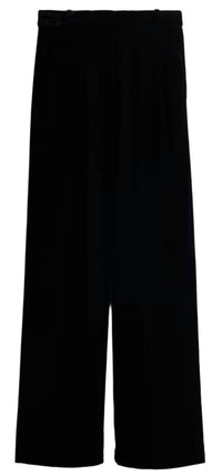 Venti6 - Women's Velvet Elastic Waist Back Trim Pants
