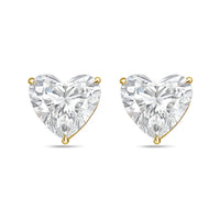 Diana M Jewels - Women's Heart Lab-grown Diamond Stud Earrings (6.00 Tcw) - Elegant